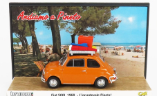 Brumm prom Fiat 500l 1968 - Tutti Al Mare - L'incantevole Pineta - Andiamo A Pineto - Exclusive Carmodel 1:43 Giallo Positano - Yellow