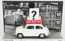 Brumm prom Fiat 600d 1963 - Propaganda Elettorale Elezioni Italia Vota - Vota - Vota 1:43 Biela