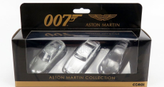 Corgi Aston martin Set 3x 007 James Bond - Db5 1965 Goldfinger - V12 Vanquish Die Another Day La Morte Puo' Attendere - Dbs 2008 Casino Royale 1:50 Grey Silver