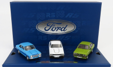 Corgi Ford england Box Set 3x 1970s Ford Rs Collection - Escort Mki Rs 2000 1974 - Capri Mki Rs 3100 1971 - Escort Mkii Rs 2000 1976 1:43 Olympic Blue - Diamond White - Java Green
