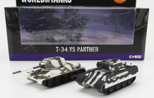 Corgi Tanková súprava 2x T-34 + Panther 1945 1:87 Vojenská kamufláž