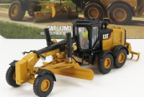 Dm-models Caterpillar Cat12m3 Ruspa Livellatrice Gommata - škrabací traktor, motorový grejder 1:87 žltá čierna