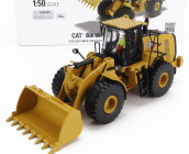 Dm-models Caterpillar Cat966 Ruspa Gommata - škrabací traktor - kolesový nakladač 1:50 žltá čierna