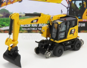 Dm-models Caterpillar Catm323f Escavatore Gommato Su Rotaie Ferroviarie - Hydraulický škrabák na traktor 1:87 Yellow Black