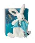 Doudou Plyšový králik s muchotrávkou 25 cm modrý