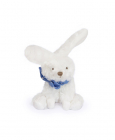 Doudou Plyšový králik so šatkou 12 cm modrý s hviezdičkami