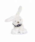 Doudou Plyšový králik so šatkou 12 cm tmavomodrý s hviezdičkami