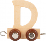 Drevená vlaková dráha abeceda písmeno D