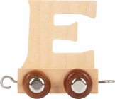 Drevená vlaková dráha abeceda písmeno E