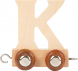 Drevená vlaková dráha abeceda písmeno K