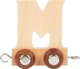 Drevená vlaková dráha abeceda písmeno M