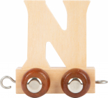 Drevená vlaková dráha abeceda písmeno N