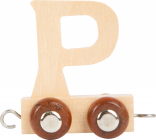Drevená vlaková dráha abeceda písmeno P