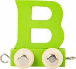 Drevený vláčik farebná abeceda písmeno B