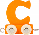 Drevený vláčik farebná abeceda písmeno C