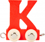 Drevený vláčik farebná abeceda písmeno K