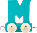 Drevený vláčik farebná abeceda písmeno M