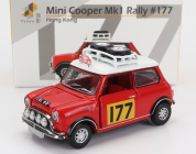 Drobné hračky Morris Mini Cooper S N 177 Winner Rally Montecarlo 1967 Rauno Aaltonen - Henry Liddon 1:50 Červená biela