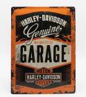 Edicola Príslušenstvo 3d kovová doska - Harley Davidson Garage 1:1 oranžová čierna