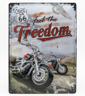 Edicola Príslušenstvo 3d kovová doska - Ruote 66 Feel The Freedom 1:1 čierna červená hnedá