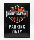 Edicola Príslušenstvo 3d kovová tabuľka - Harley Davidson 1:1 čierna oranžová