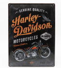 Edicola Príslušenstvo 3d kovová tabuľka - Harley Davidson Timeless Tradition 1:1 Black Orange