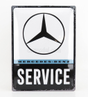 Edicola Príslušenstvo 3d kovová tabuľka - Mercedes Benz Service 1:1 čierna biela modrá