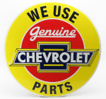 Edicola Príslušenstvo Kovová okrúhla doska - Chevrolet originálne diely 1:1 žltá červená modrá