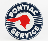 Edicola Príslušenstvo Kovová tabuľka - Pontiac Autorizovaný servis 1:1 Modrá Biela Červená