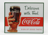 Edicola Príslušenstvo Kovový tanier - Coca-cola Delicious s jedlom 1:1 Biela červená zelená