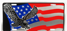 Edicola Príslušenstvo Zábavný kovový tanier - Orol Strieborná vlajka USA 1:1 Červená Strieborná Modrá