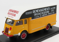 Edicola Renault 2.5t. Nákladný automobil Van Fourgon Demenagement Seigneur 1955 1:43 žlto-čierny