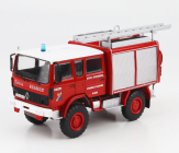 Edicola Renault 95.130 4x4 Fpt Double Cabine Tanker Truck Sapeurs Pompiers 1992 1:43 červená biela strieborná