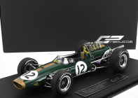Gp-replika Brabham F1 Bt19 N 12 Winner French Gp Jack Brabham 1966 World Champion - Con Vetrina - s vitrínou 1:18 Green Gold