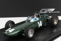 Gp-repliky BRM F1 P57 Brm Team N 14 Winner Italian Gp Monza World Champion (with Pilot Figure) 1962 Graham Hill - Con Vetrina - With Showcase 1:18 Green Met