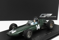 Gp-repliky BRM F1 P57 Brm Team N 14 Winner Italian Gp Monza World Champion (with Pilot Figure - Dirty Version) 1962 Graham Hill - Con Vetrina - With Showcase 1:18 Green Met