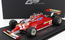 Gp-repliky Ferrari F1 126ck N 27 Winner Monaco Gp (s figúrkou pilota) 1981 G.villeneuve - Con Vetrina - S vitrínou 1:18 Red