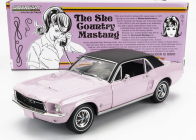 Greenlight Ford usa Mustang Coupe 1968 - The She Country Mustang 1:18 Ružová čierna