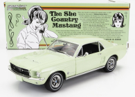 Greenlight Ford usa Mustang Coupe 1968 - The She Country Mustang 1:18 svetlozelená