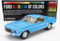 Greenlight Ford usa Mustang Fastback Coupe 1968 - Ford Rainbow Of Colors 1:18 Sierra Blue
