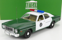 Greenlight Plymouth Fury Hazzard Police 1975 1:18 zelená biela