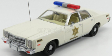 Greenlight Plymouth Fury Hazzard Police Rosco Patrol Car 1977 1:18 biely