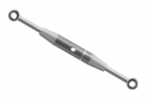 Hliníkový napínač M2,5, dĺžka 36-60 mm, vnútorné vŕtanie očiek 2,0 mm, 10 ks.