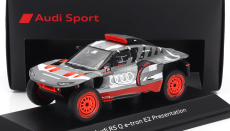 Iskrový model Audi Q E-tron Rs E2 Team Audi Sport N 0 Prezentácia Rally Dakar 2022 1:43 Sivá strieborná čierna