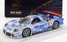 Iskrový model Nissan R390 Gt1 3.5l Turbo Team Nissan Motorsport N 31 24h Le Mans 1998 A.montermini - E.comas - J.lammers 1:43 Svetlo modrá biela