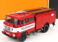 Ixo-models IFA W50 Tanker Truck Feuerwehr 1965 1:43 červená biela