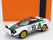 Ixo-models Lancia Stratos Hf Team Alitalia (nočná verzia) N 10 Winner Rally Montecarlo 1976 Sandro Munari - Silvio Maiga 1:18 Biela zelená červená