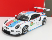 Ixo-models Porsche 911 991 Rsr 4.0l Flat-6 Porsche Gt Team N 93 3rd Lmgte Pro Class 22th 24h Le Mans 2019 P.pilet - E.bamber - N.tandy 1:18 White Blue Red