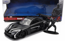 Jada Mazda Rx-7 s figúrkou Black Panther 1995 1:32 čierna