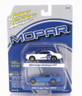 Johnny lightning Dodge Set 2x Challenger R/t 2014 + Viper Srt10 2008 1:64 modrá biela